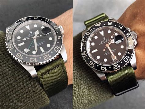 rolex green nato strap|rolex submariner 2020 rubber strap.